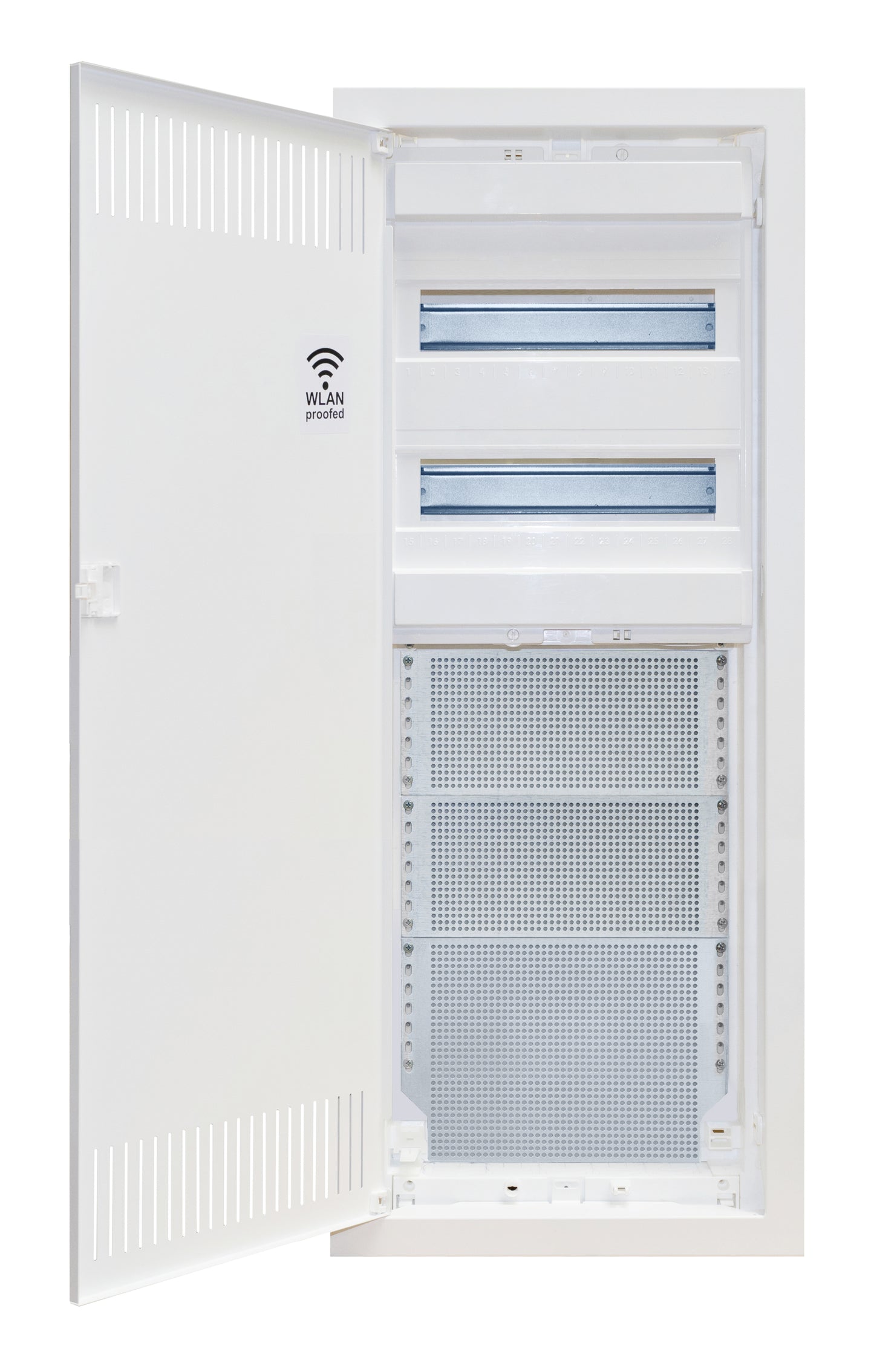 Cofret media combi cadru și ușă cu 5 rânduri verticale