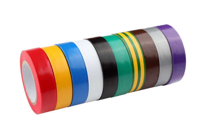 Set benzi izolat, 10-culori diferiti, 15mm x 10m