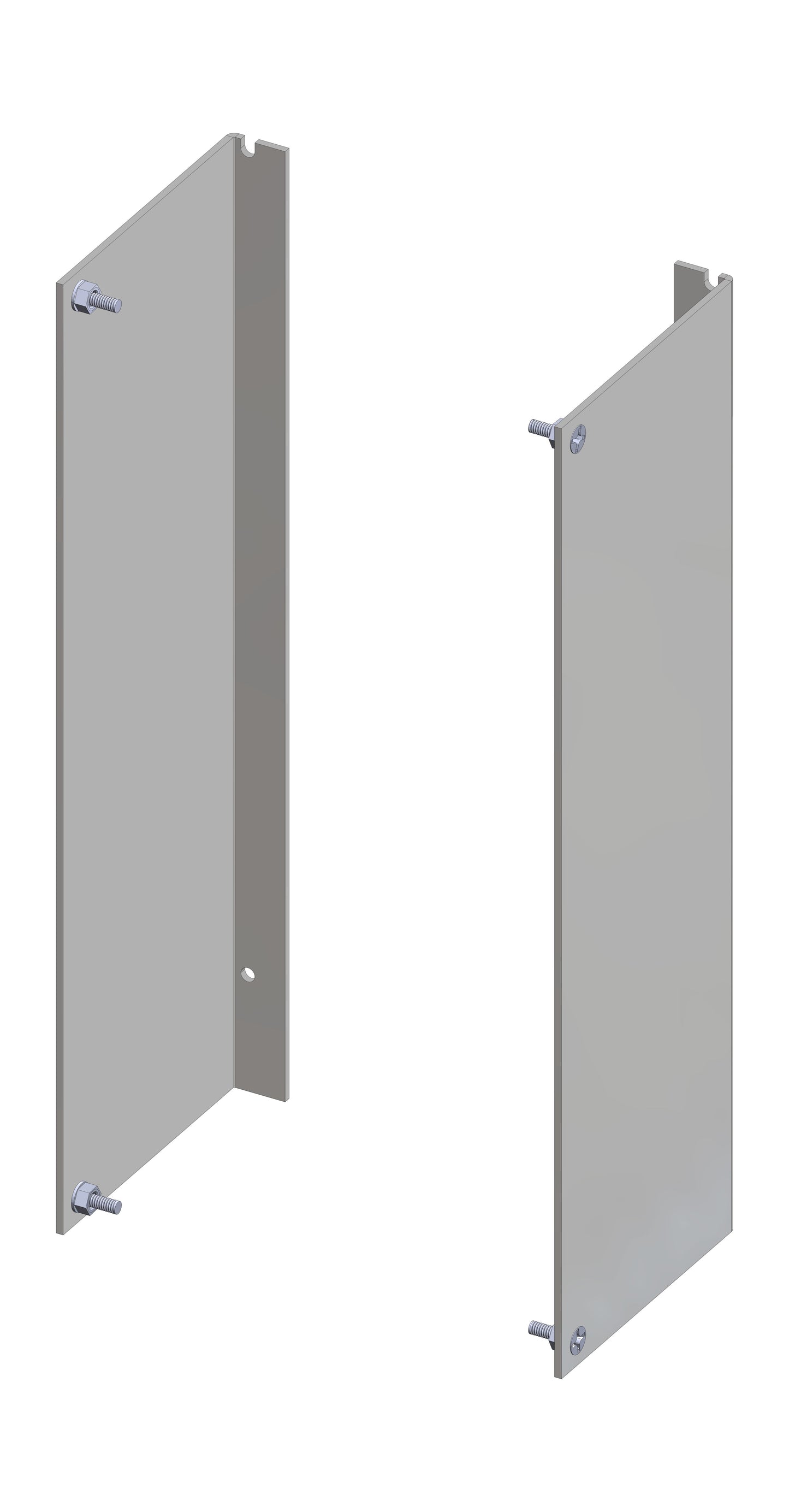 Set L-profile Side panels for meter panel 408mm 9HU