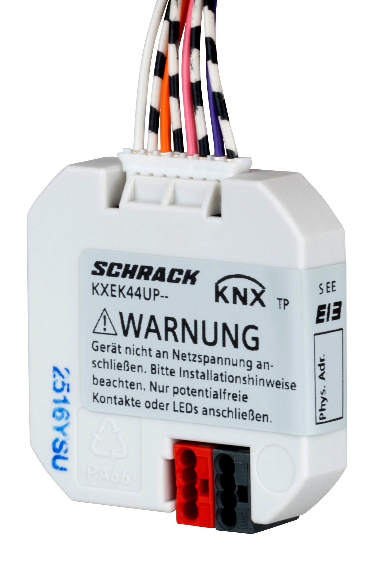 Interfaţă buton KNX, 4xcont l. de potenţial/ieşiri contr LED