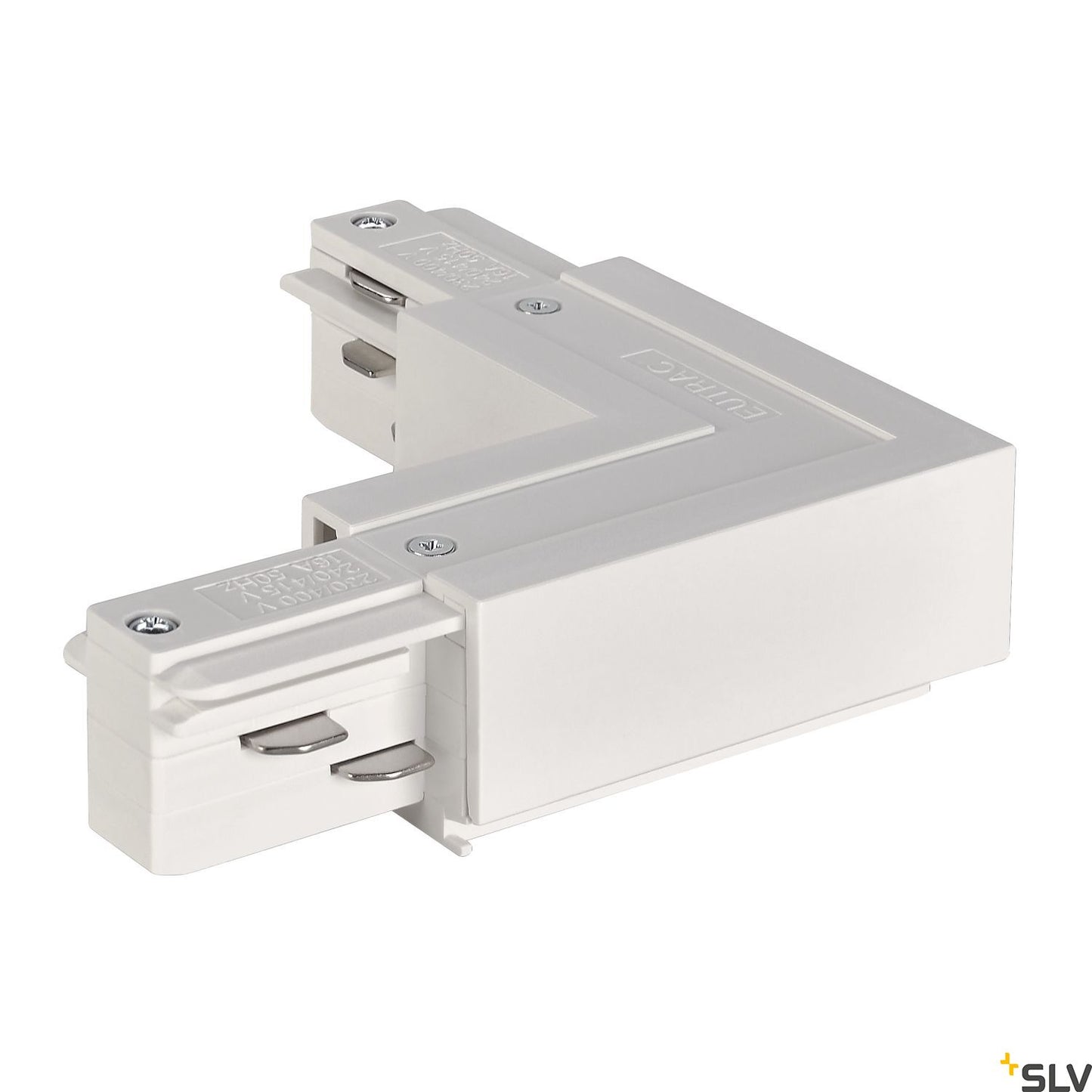 EUTRAC L-conector cu prosuectie int., alb, RAL 9016