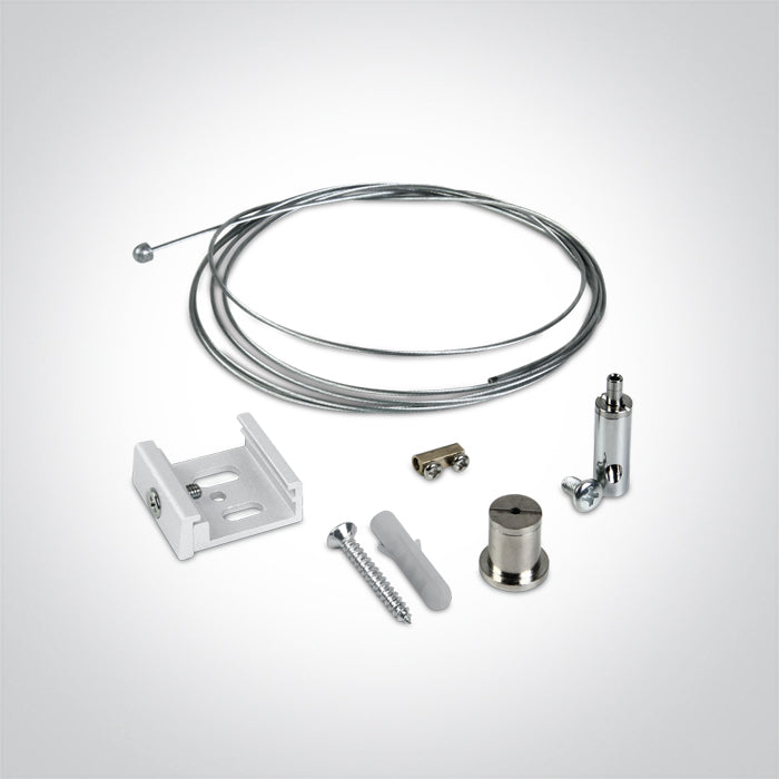 41026R/W WHITE ADJUSTABLE SUSPENSION KIT 2m WIRE