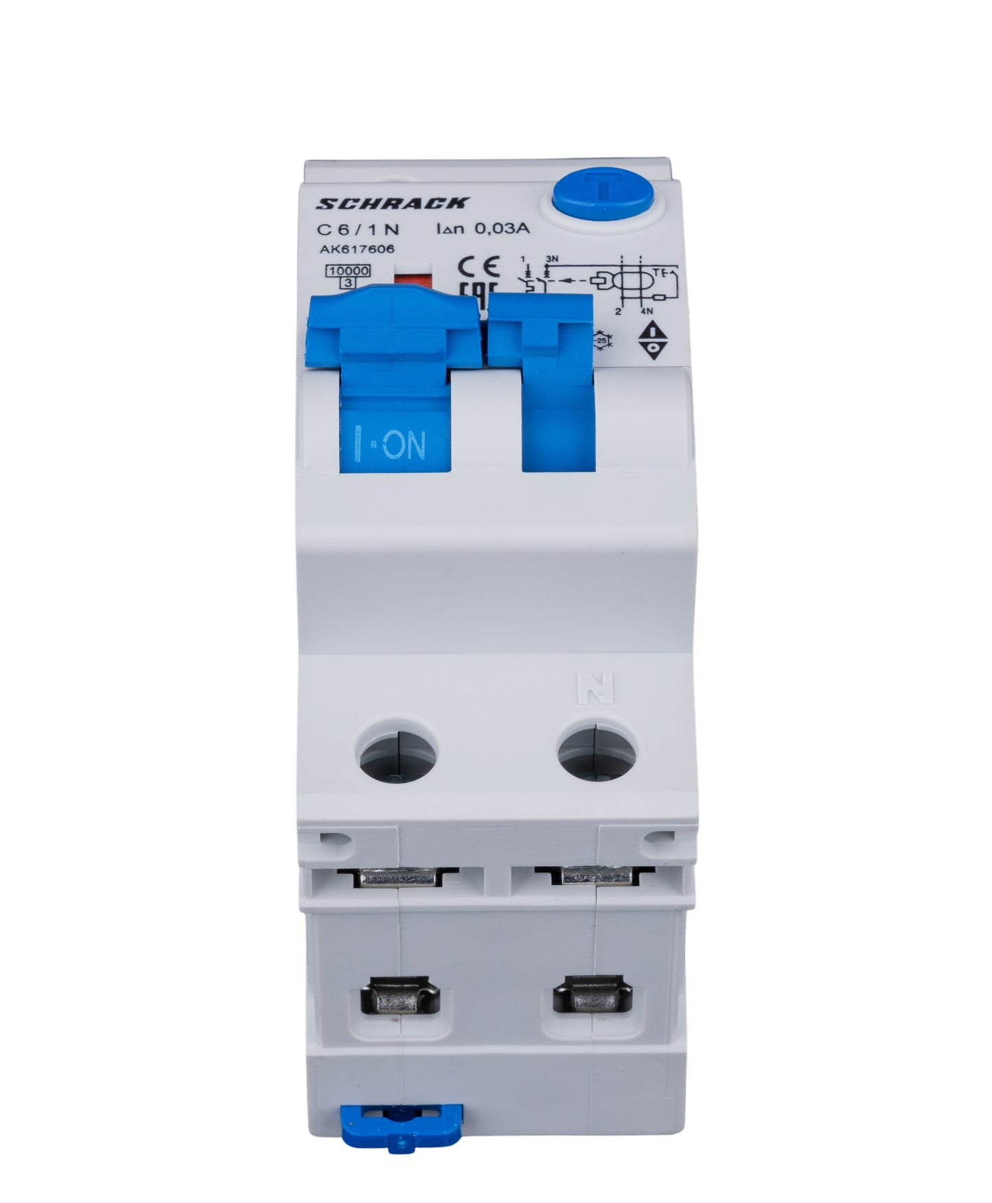 Întreruptor automat+dif.1+N, AMPARO 10kA, C 6A, 30mA, Tip A