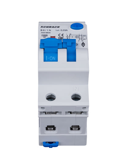 Întreruptor automat+dif.1+N, AMPARO 10kA, B 6A, 30mA, Tip A