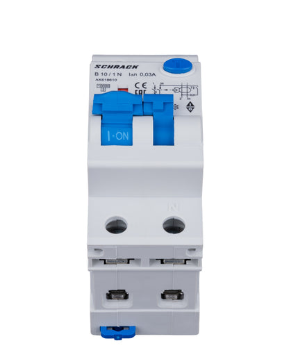 Întreruptor automat+dif.1+N, AMPARO 10kA, B 10A, 30mA, Tip A