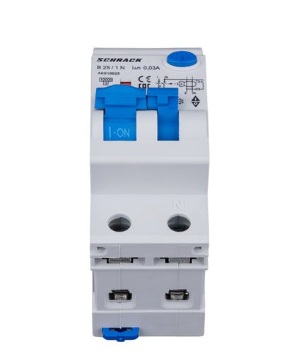 Întreruptor automat+dif.1+N, AMPARO 10kA, B 25A, 30mA, Tip A