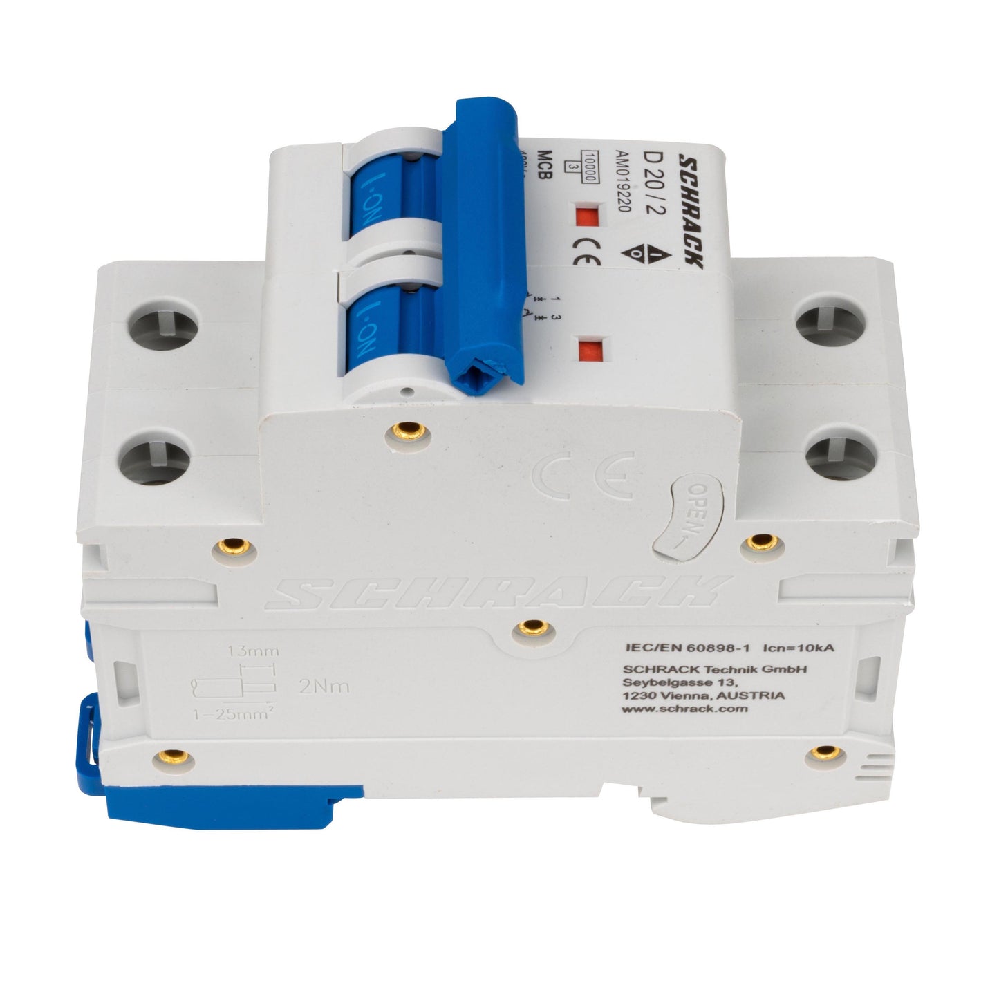 Întreruptor automat modular (MCB) AMPARO 10kA, D 20A, 2 poli