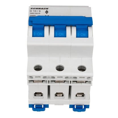 Întreruptor automat modular (MCB) AMPARO 10kA, D 10A, 3 poli