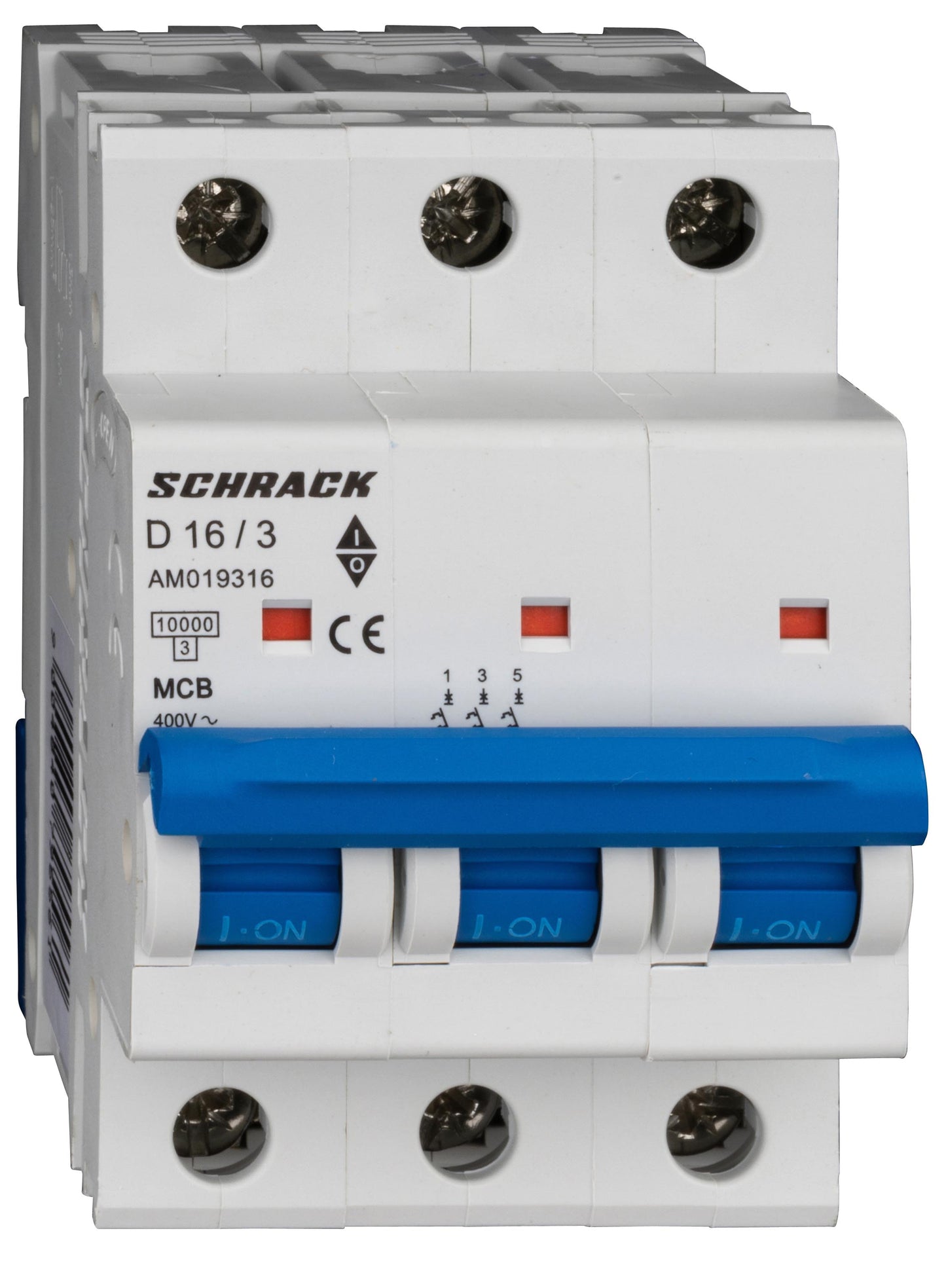 Întreruptor automat modular (MCB) AMPARO 10kA, D 16A, 3 poli
