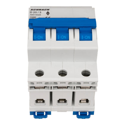 Întreruptor automat modular (MCB) AMPARO 10kA, D 20A, 3 poli