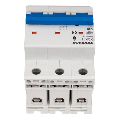 Întreruptor automat modular (MCB) AMPARO 10kA, D 20A, 3 poli