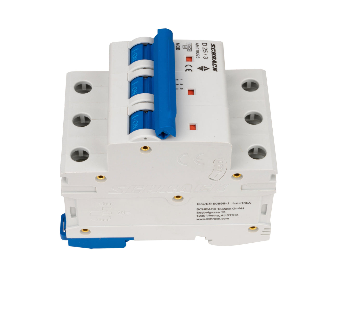 Întreruptor automat modular (MCB) AMPARO 10kA, D 25A, 3 poli