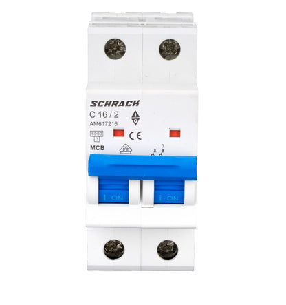 Întreruptor automat modular (MCB) AMPARO 6kA, C 16A, 2-poli