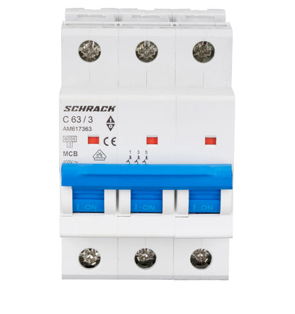 Întreruptor automat modular (MCB) AMPARO 6kA, C 63A, 3-poli