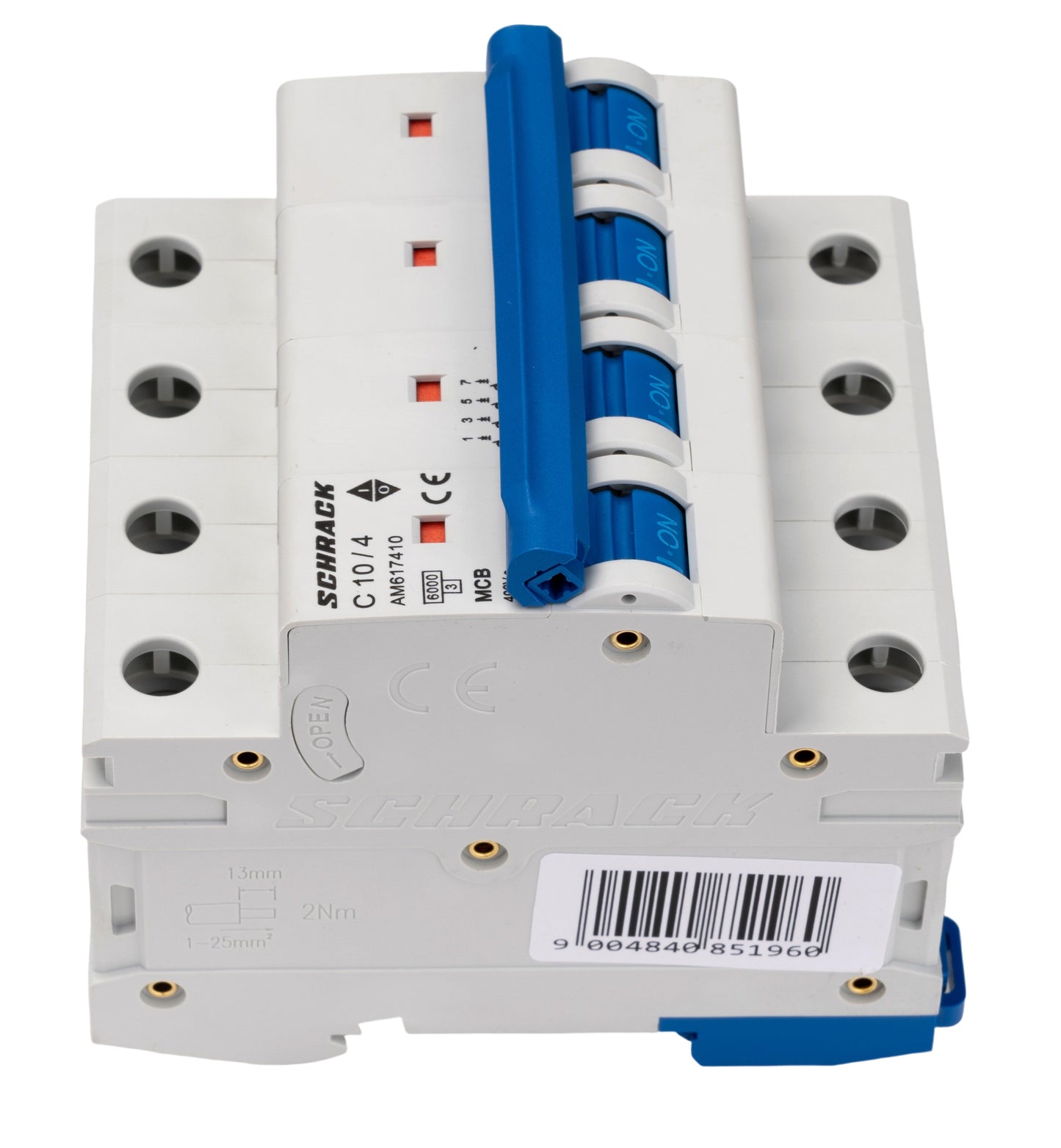 Miniature Circuit Breaker (MCB) AMPARO 6kA, C 10A, 4-pole