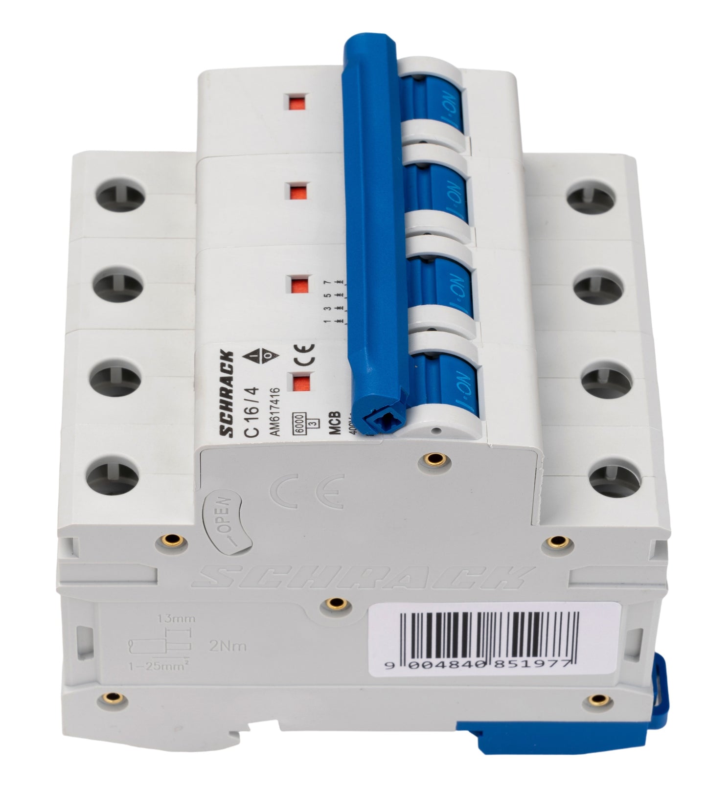 Miniature Circuit Breaker (MCB) AMPARO 6kA, C 16A, 4-pole
