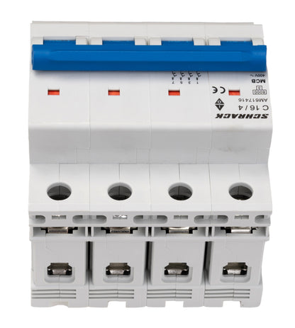 Miniature Circuit Breaker (MCB) AMPARO 6kA, C 16A, 4-pole