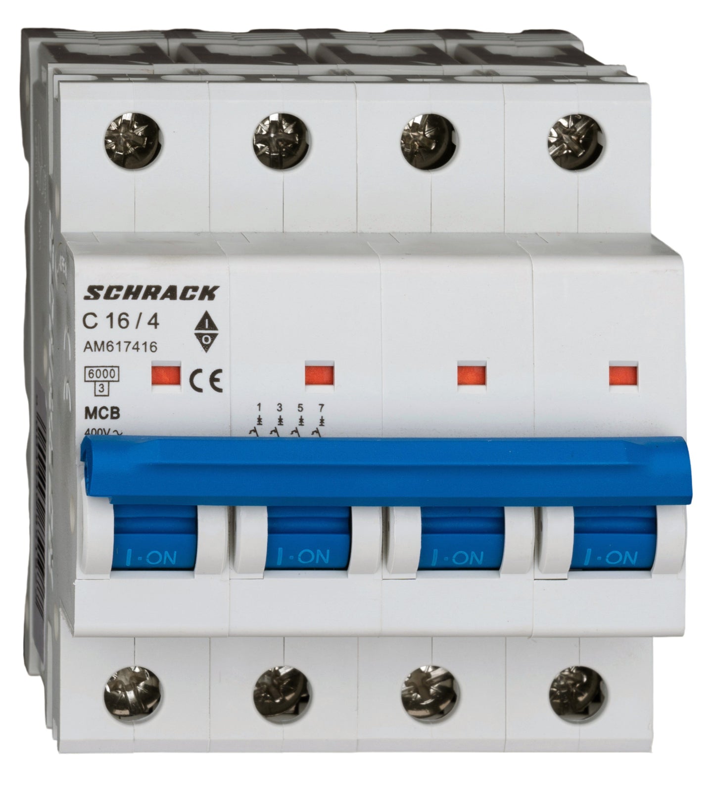 Miniature Circuit Breaker (MCB) AMPARO 6kA, C 16A, 4-pole