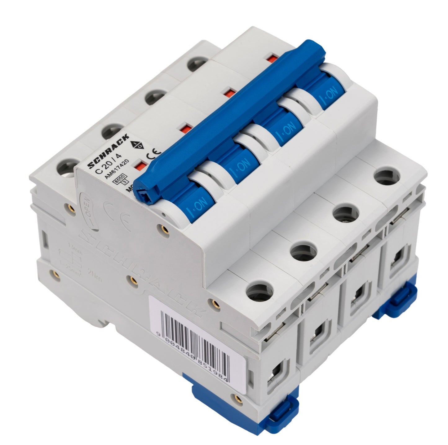 Miniature Circuit Breaker (MCB) AMPARO 6kA, C 20A, 4-pole
