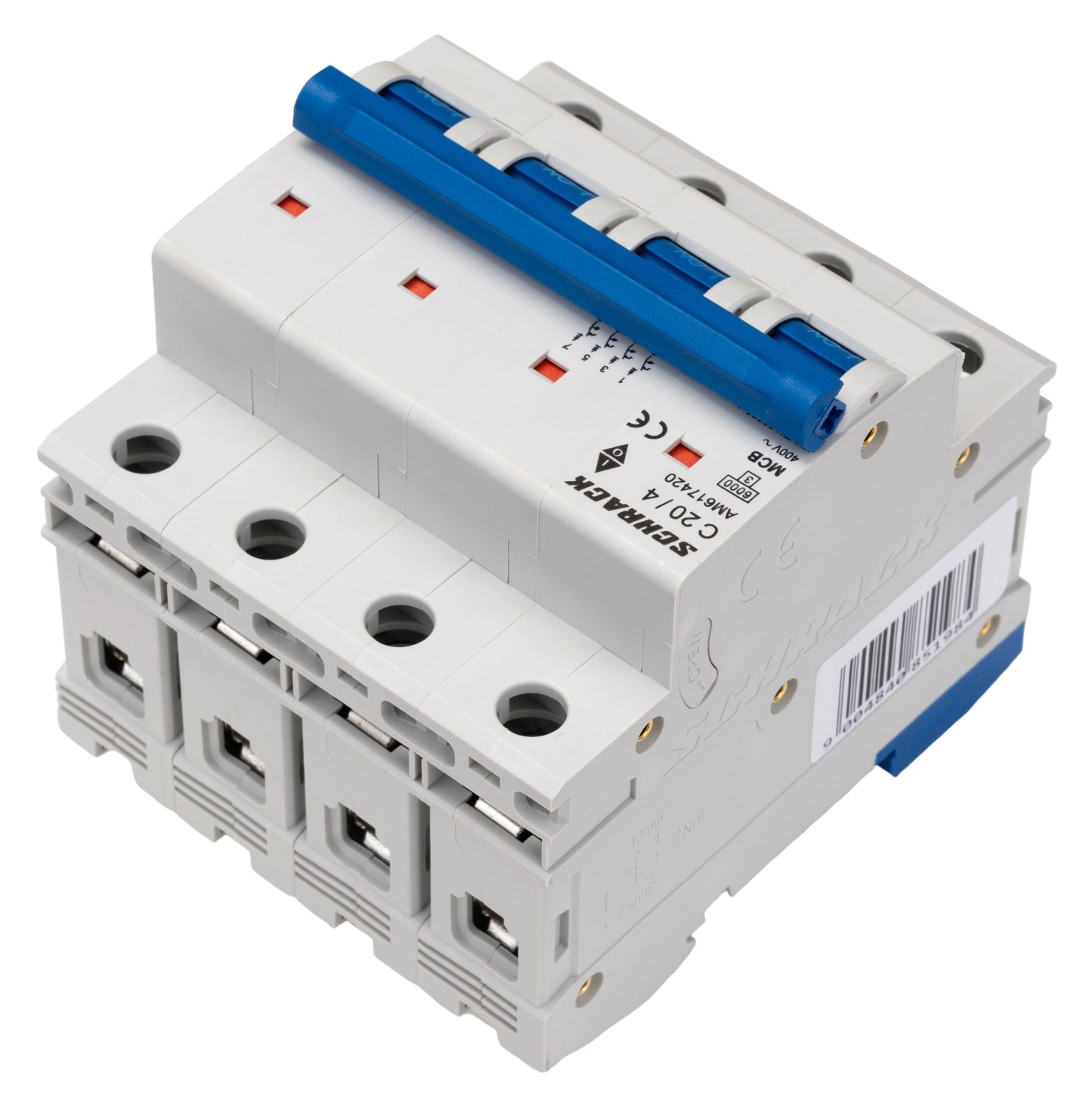 Miniature Circuit Breaker (MCB) AMPARO 6kA, C 20A, 4-pole