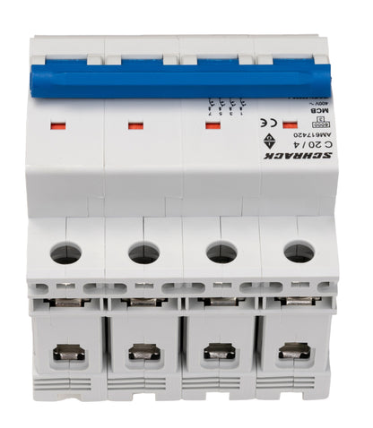 Miniature Circuit Breaker (MCB) AMPARO 6kA, C 20A, 4-pole