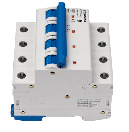 Miniature Circuit Breaker (MCB) AMPARO 6kA, C 20A, 4-pole