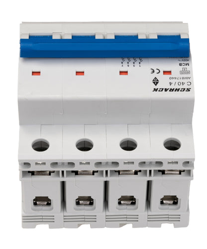 Miniature Circuit Breaker (MCB) AMPARO 6kA, C 40A, 4-pole
