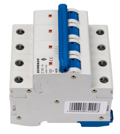 Miniature Circuit Breaker (MCB) AMPARO 6kA, C 50A, 4-pole
