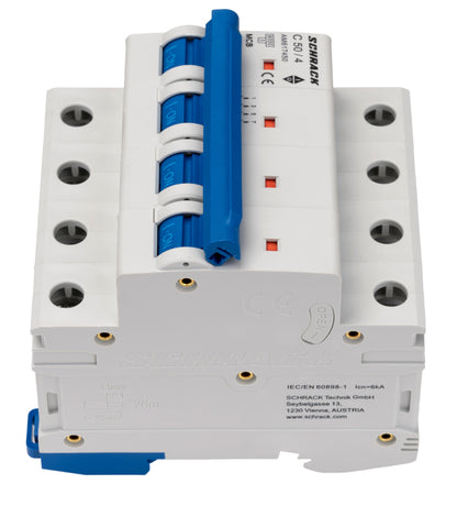 Miniature Circuit Breaker (MCB) AMPARO 6kA, C 50A, 4-pole