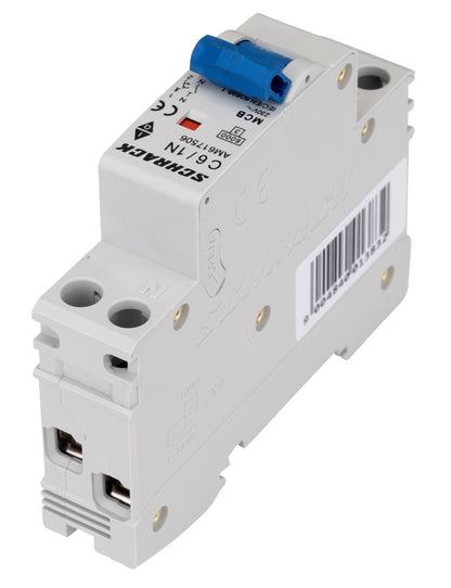 Întreruptor automat modular, AMPARO 6kA, C 6A, 1P+N, 1UH