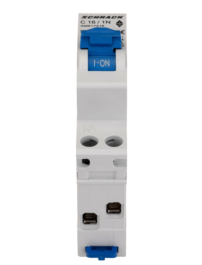 Întreruptor automat modular, AMPARO 6kA, C 16A, 1P+N, 1UH
