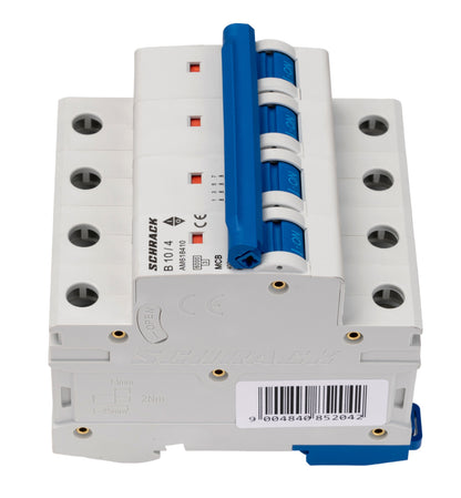 Miniature Circuit Breaker (MCB) AMPARO 6kA, B 10A, 4-pole