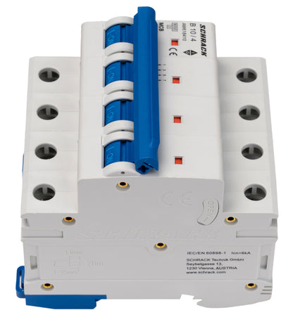 Miniature Circuit Breaker (MCB) AMPARO 6kA, B 10A, 4-pole
