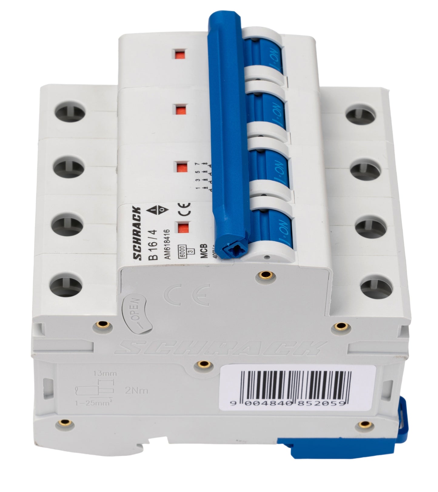 Miniature Circuit Breaker (MCB) AMPARO 6kA, B 16A, 4-pole