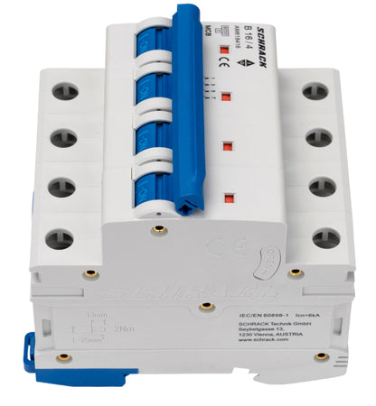 Miniature Circuit Breaker (MCB) AMPARO 6kA, B 16A, 4-pole