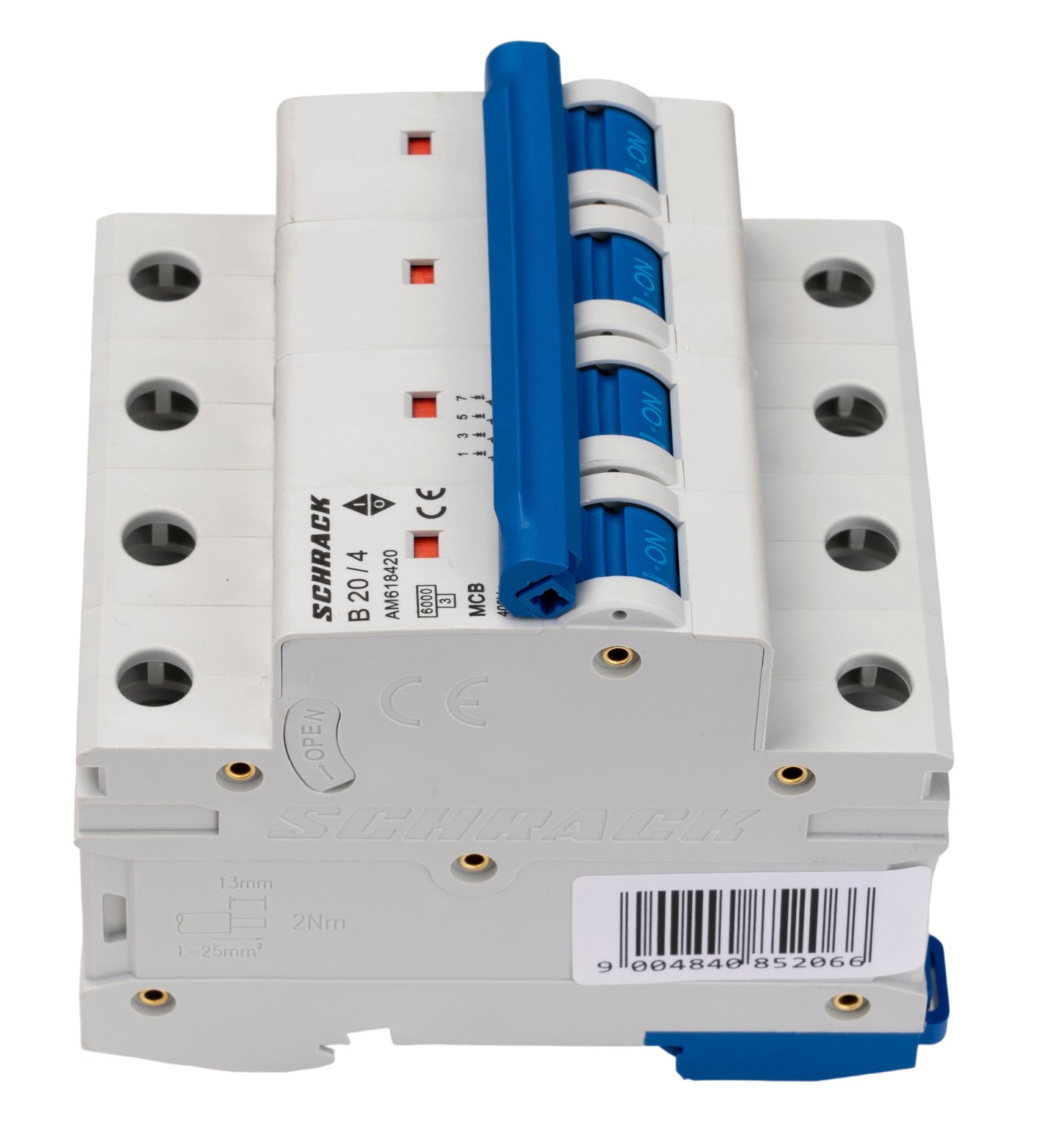 Miniature Circuit Breaker (MCB) AMPARO 6kA, B 20A, 4-pole