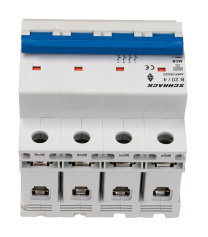 Miniature Circuit Breaker (MCB) AMPARO 6kA, B 20A, 4-pole