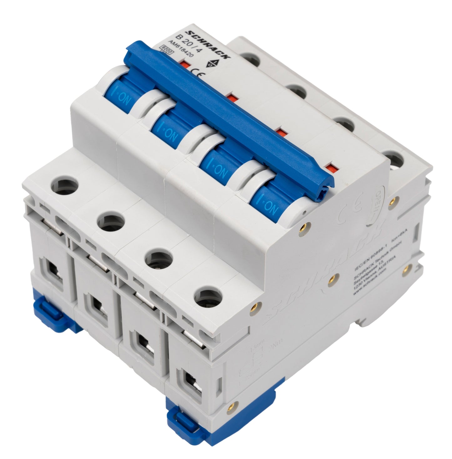 Miniature Circuit Breaker (MCB) AMPARO 6kA, B 20A, 4-pole