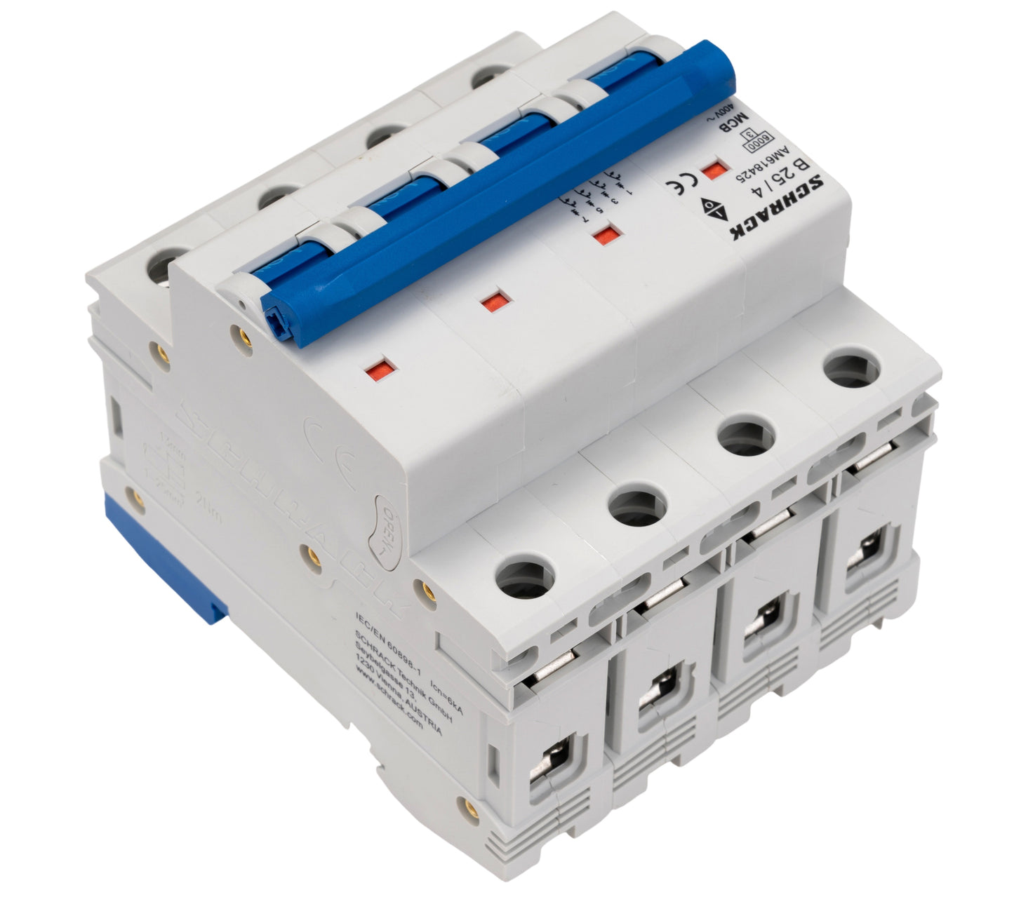 Miniature Circuit Breaker (MCB) AMPARO 6kA, B 25A, 4-pole