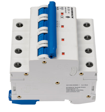 Miniature Circuit Breaker (MCB) AMPARO 6kA, B 25A, 4-pole
