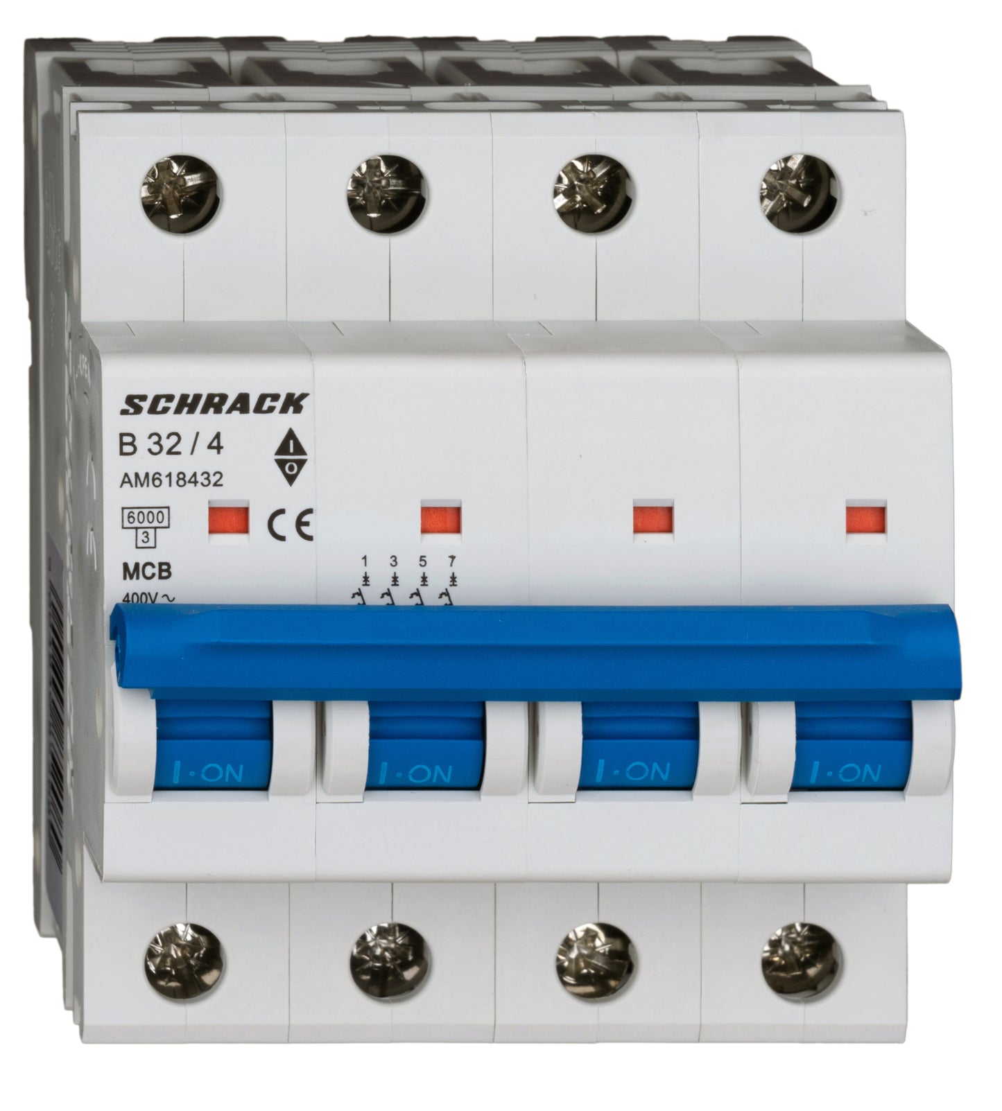 Miniature Circuit Breaker (MCB) AMPARO 6kA, B 32A, 4-pole