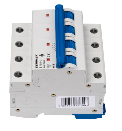 Miniature Circuit Breaker (MCB) AMPARO 6kA, B 40A, 4-pole
