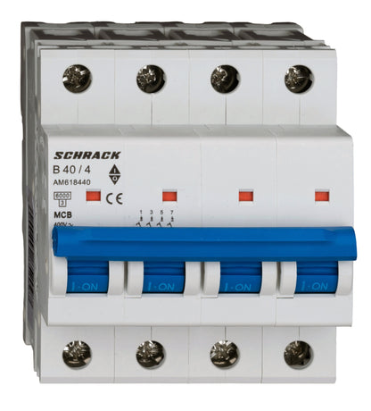 Miniature Circuit Breaker (MCB) AMPARO 6kA, B 40A, 4-pole