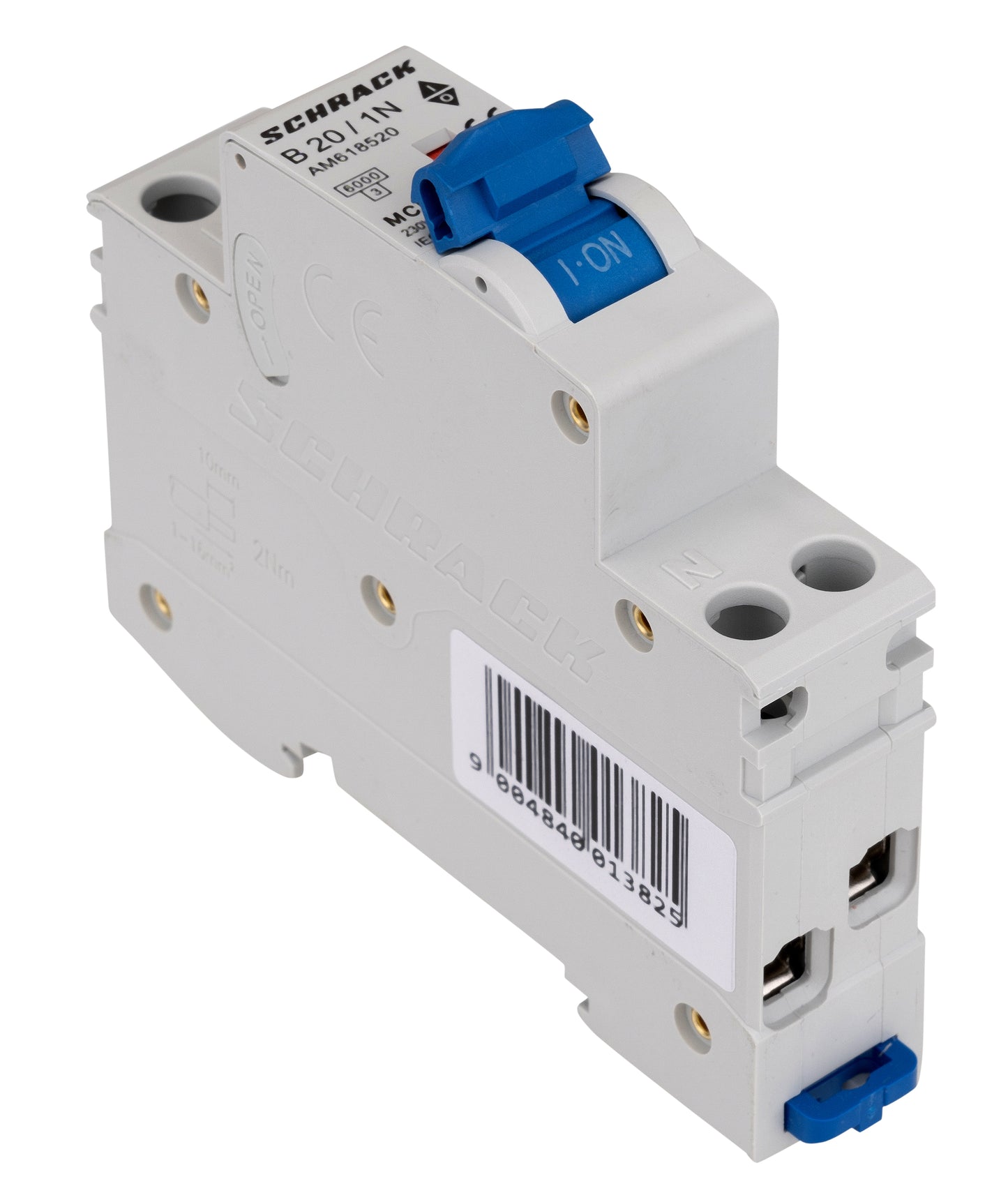 Întreruptor automat modular AMPARO, 6kA, B 20A, 1P+N, 1UH