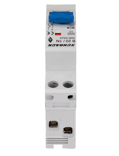 Întreruptor automat modular AMPARO, 6kA, B 20A, 1P+N, 1UH