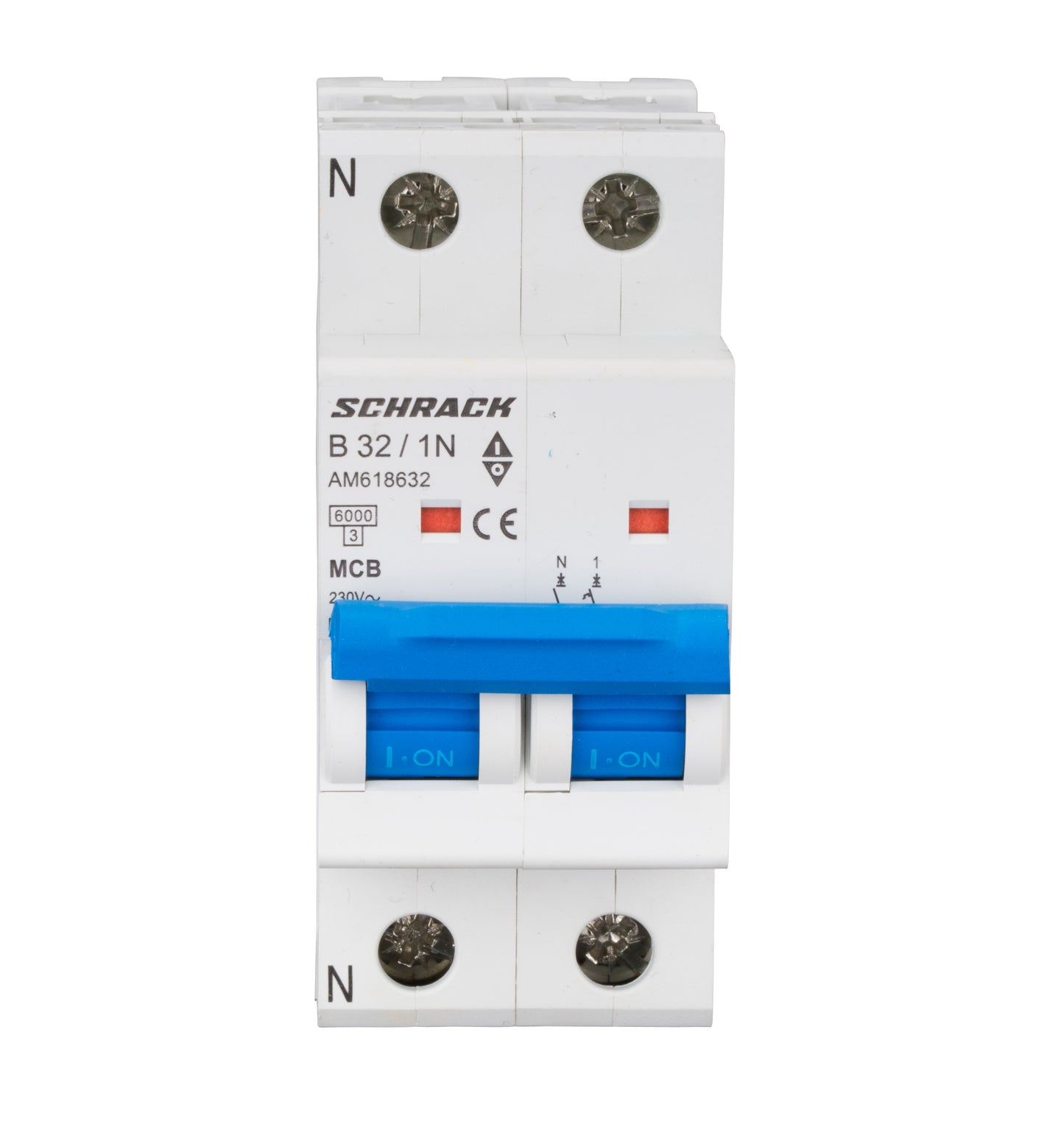 Întreruptor automat modular (MCB) AMPARO 6kA, B 32A, 1P+N