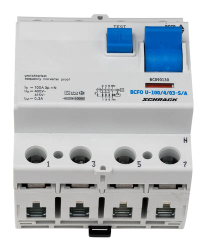 Întreruptor diferential 100A 4poli 300mA