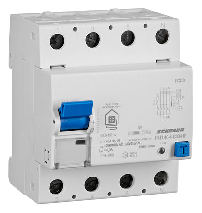 RCCB 40A, 4-pole, 300mA, Type B, for heat pumps