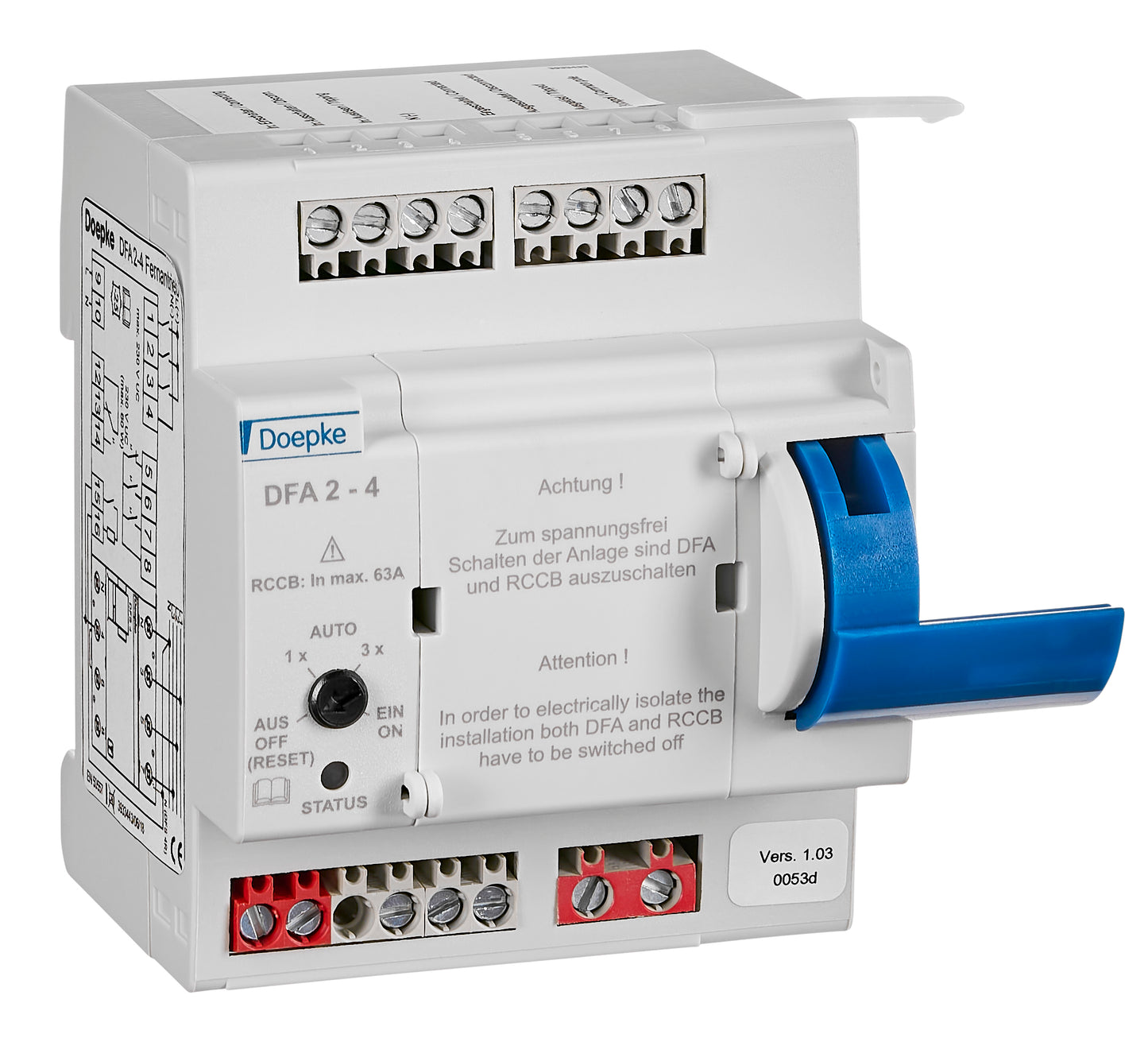 Remote and reactivation unit for RCCB, BD series, up to 63A
