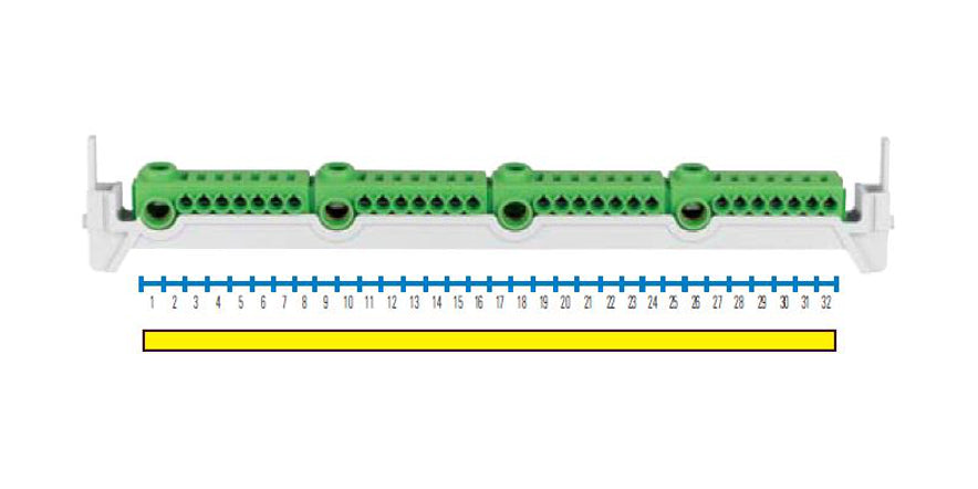 Bornier plug-in PE 4xPE (1x25, 7x4mm²)
